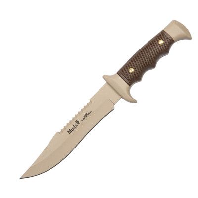 MUEM.5162-D CUCHILLO MANGO ZAMAK  LACADO ARENA Y CACHA NARRIB ABS
